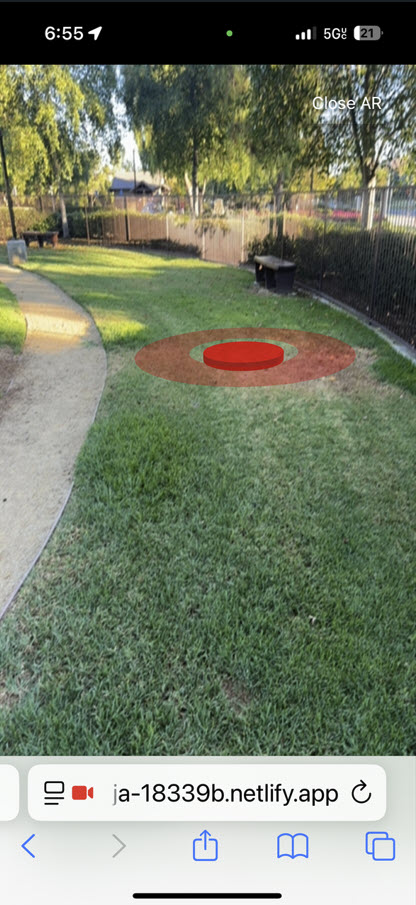 AR property boundary view on phone